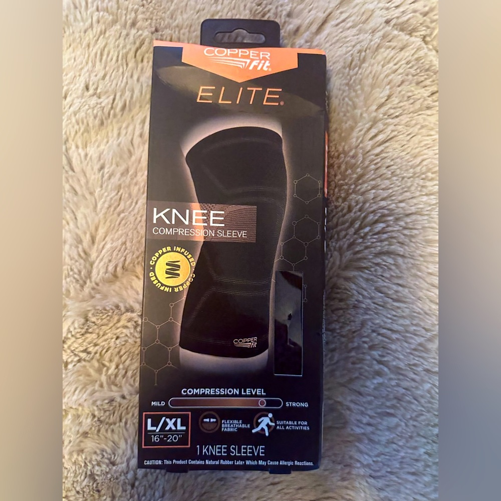 NWT - COPPER FIT ELITE KNEE COMPRESSION SLEEVE
